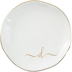 InnoBeta Jewelry Tray, Initial Ring Dish, Ceramic Trinket Dish, Letter D by InnoBeta