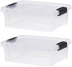 Superio 4.5 Quart Clear Plastic Storage Containers with Lids, Stackable Organizer Bins, BPA-Free Storage Boxes for Home, Office, Dorm & Classroom, 2 Pack by Superio