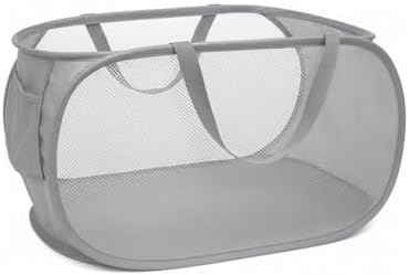 Collapsible Laundry Hamper Basket,Pop Up Mesh Foldable Bag for Laundry Room by TEGOOL