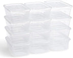 Rubbermaid Cleverstore Home/Office 6 Quart Clear Plastic Storage Tote Container Box Bin with Lid for Garage or Basement, (12 Pack) by Unknown