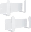 Pot Lid Rack, Wall Mounted 304 Stainless Steel Pan Lid Organizer Holder, Self Adhesive, Kitchen Cooking Utensil Tool (White, Set of 2) by YOUGRIDDA