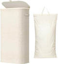 Lifewit Slim Laundry Basket with Lid and Removable Bag, 75L, White by Lifewit