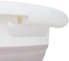 Camco Collapsible Laundry Basket, Small, Taupe/White - Pop Open Waterproof Plastic Bin with Handles for Home, Dorm, RV Storage - Image 6