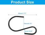 S Hooks 44mm, Black, 50 Packs - Image 3