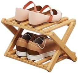 YYW Bamboo Shoe Rack, Foldable Vertical Free Standing Shoe Storage Shelf by YYW