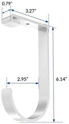FLEXIMOUNTS 8 Pack Add On Storage Flat Hook Accessory for Garage Ceiling Rack and Wall Shelving, Max Weight Capacity up to 50lbs, White - Image 2
