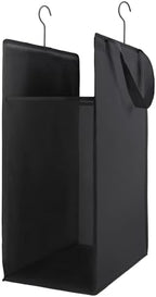 FENTEC 1 Pack Black Hanging Laundry Hamper，Laundry Hamper Bag with Handles by Fentec