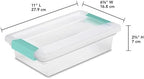 Sterilite Clip Box, Stackable Clear Plastic Bins- Small, 18-Pack - Image 3