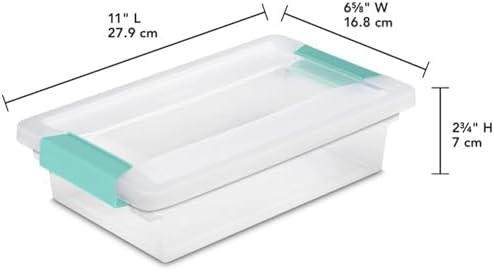Sterilite Clip Box, Stackable Clear Plastic Bins- Small, 18-Pack - Image 3