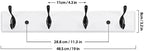 Heavy Duty Wooden Coat Rack, Wall-Mounted, Black Hook White Board, 19 Inch - Image 2