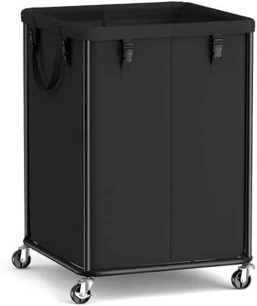 SONGMICS Laundry Basket with Wheels, Removable Liner Bag, 45 Gallon (170 L) by Unknown
