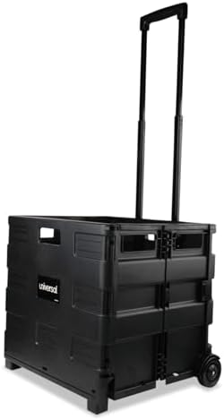 Universal Collapsible Mobile Storage Crate, 18.25" x 15" x 39.4", Black - Image 6