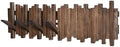 Natural Wood Wall Mounted Piano Coat Rack| Coat Rack Wall Mount| Flip Down Wall Hook Rack 7 Hooks| Entryway Wall Art Hook,Made of Acacia Wood (Wood Wax Oil Dyed Walnut Color).Wall Art by Gogreebell