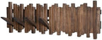 Natural Wood Wall Mounted Piano Coat Rack| Coat Rack Wall Mount| Flip Down Wall Hook Rack 7 Hooks| Entryway Wall Art Hook,Made of Acacia Wood (Wood Wax Oil Dyed Walnut Color).Wall Art by Gogreebell