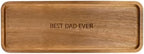 Best Dad Ever Wooden Tray, Rectangular Wood Serving Tray Decorative Tray for Coffee Table, Snacks, Drinks, Home Decor (11.4 x 4.1 x 0.6 in) by TJPOP