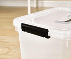 6 Quart Clear Storage Latch Box/Bins, 6-Pack Plastic Container with Latches and Lid - Image 5