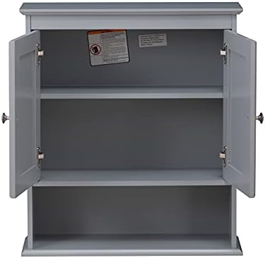 Spirich Bathroom Medicine Cabinet Over Toilet, Wall Mounted Cabinet, Gray - Image 6