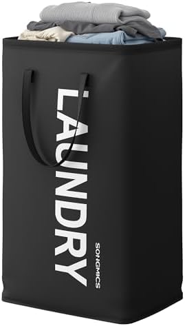SONGMICS Laundry Hamper, 80 L Foldable Laundry Basket with Handle by Unknown