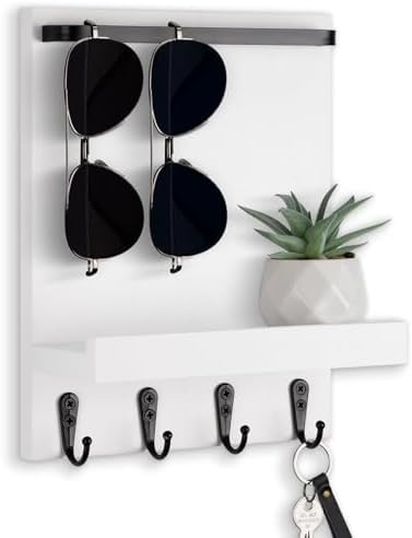 Key Holder Wall Mount, Key and Sunglasses Holder for Wall by Lucundm