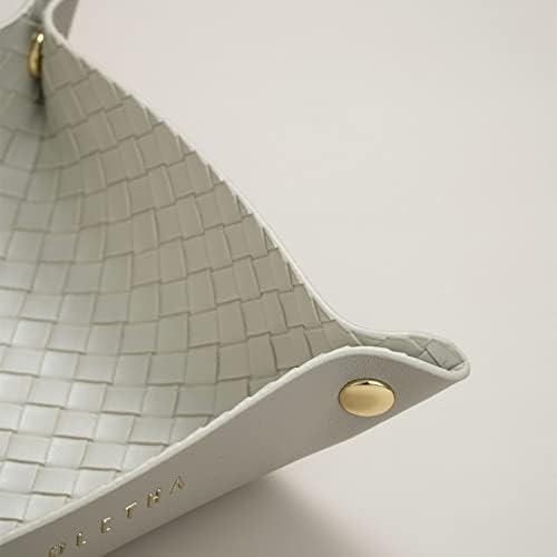 OLETHA Foldable Valet Tray, Travel Essentials, Woven Embossed, Grey - Image 4