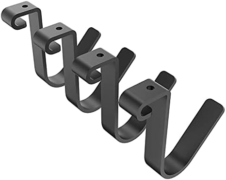FLEXIMOUNTS 4 Pack Add-On Storage Rail Hooks, Black - Image 3
