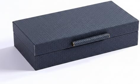 Dark Gray Woven PU Leather Catchall Tray for Desk, Vanity, and Entryway Organization by Unknown