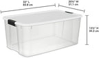 Sterilite 16-Pack Ultra Latching Box, Storage Bins with Lids, Clear Plastic, 116 Quart - Heavy-Duty Organizing Containers for Closet, Bathroom, and Office - Image 3