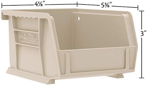 Akro-Mils 30210 AkroBins Plastic Storage Bins, 5"x4"x3", Red, 6-Pack - Image 3