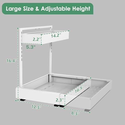 REALINN Expandable Under Sink Organizer with 6-Level Height Adjustment - Image 5