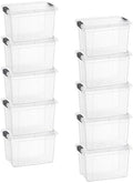 Superio 4.75 Quart Clear Plastic Storage Boxes with Lids, Stackable Organizer Containers, BPA-Free Storage Bins for Home, Office, School & Dorm, 10 Pack by Superio