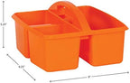 Teacher Created Resources Assorted Bright Colors Portable Plastic Storage Caddy 6-Pack for Classrooms, Kids Room, and Office Organization, (Lime, Orange, Pink, Purple, Teal, and Yellow) 3 Compartment - Image 2