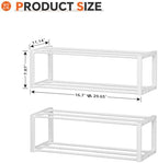 Homeiju Hanging Shoe Organizer,2 Pack Wall Mounted Shoe Rack Holds 12 Pairs,Space Saving Metal Wall Shoe Rack,Hanging Shoe Rack Shoe Holder for Small Space,Entryway,Closet,RV,Camper (White - Image 3