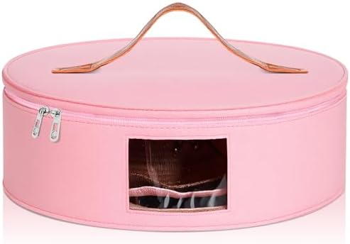 Chunful Hat Box for Women Storage Cowboy Hat Box, Pink, Height 6.3 Inches by Chunful