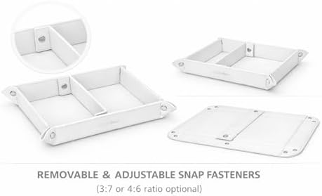 UnionBasic Medium Valet Tray, Jewelry Tray for Rings Watches Earrings, Entryway Catchall Caddy for Coins Keys Change, Nightstand Bedside Valet Holder, Trays for Electronic Gadgets, White Plus - Image 4