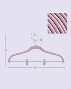 SONGMICS 30-Pack Pants Hangers, Velvet Hangers with Adjustable Clips - Image 6