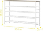 SUOERNUO 5 Tier Extra Long Shoe Rack Organizer Storage for Closet Entryway - Image 3