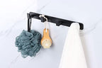 Coat Rack, Heavy Duty Stainless Steel 4 Tri Coat Hook Hanger, Wall Mounted Wall Hooks, Rustic Clothes Hook/Key Hook Rail for Bathroom Kitchen Entryway(2 Pack, 4 Hook Black) - Image 2