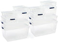 Rubbermaid Cleverstore Clear Dorm Variety 16-Pack, Made in USA, Stackable Large Clear Storage Bins with Lids, See-Through Plastic Storage, with Latching Lids, BPA-Free by Unknown