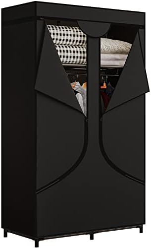 SORCEDAS Wardrobe Closet with Hanging Rods and Shelves for Clothes Storage by SpecialYourHome