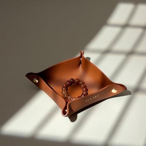 OLETHA Foldable Valet Tray, Travel Essentials for Women, Brown - Image 2