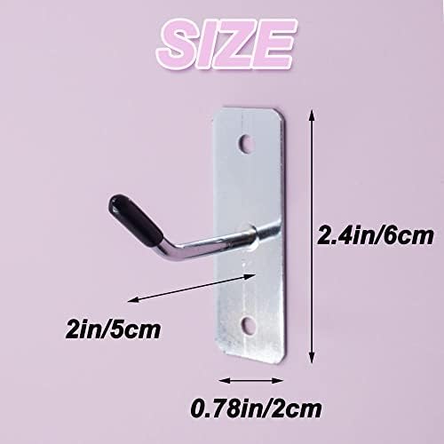30pcs Wall Mounted Hook Heavy Duty Metal Single Hooks Home Storage Organizer Hanger Stainless Steel Hook Garage Hooks Tool for Garage Shop Retail Office Kitchen Store Display (2in/5cm) - Image 2