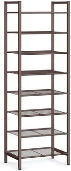SONGMICS 8-Tier Metal Shoe Rack, Vertical Shelf, Holds up to 18 Pairs by Unknown