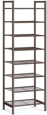 SONGMICS 8-Tier Metal Shoe Rack, Vertical Shelf, Holds up to 18 Pairs by Unknown