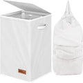 Simple Houseware Foldable Laundry Hamper Basket with Lid and Bag, Pink by SimpleHouseware
