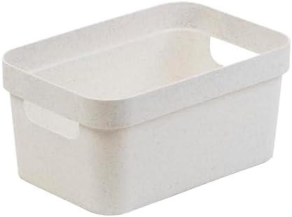 BINO | Plastic Storage Bins, 4 Liter - 4 Pack, Natural White | THE MODERN COLLECTION | Plastic Bins for Organization | Woven Storage Baskets for Organizing Pantry Shelf Organizer Basket Container Bin - Image 6