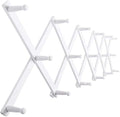 SKOLOO Hat Rack for Wall with 17 Hooks, Solid Wooden, Modern, Expandable Coat Rack Wall Mount for Coats, Hats, Bags, Baseball Caps, White by SKOLOO