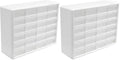 Akro-Mils 24-Drawer Plastic Drawer Storage Cabinet for Garage Organization, Bead Organizer, Building Bricks Storage, Teacher Toolbox, Makeup Organizer, 20-Inch W x 6-Inch D x 16-Inch H, 10124 White by Akro-Mils