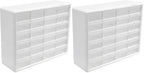 Akro-Mils 24-Drawer Plastic Drawer Storage Cabinet for Garage Organization, Bead Organizer, Building Bricks Storage, Teacher Toolbox, Makeup Organizer, 20-Inch W x 6-Inch D x 16-Inch H, 10124 White by Akro-Mils