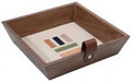Decorative Storage Tray Organizer Display Tray Catchall Holder with Stitched Edge Inset Panel and Stripe Pattern Suitable for entryway Desk Dresser countertop, T15-B Medium Storage Tray by %EF%BC%AB%EF%BC%AC%EF%BC%AB%EF%BC%A3%EF%BC%AD%EF%BC%B3