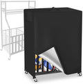 Basketball Rack Cover Garage Sports Equipment Organizer Cover for Ball Storage Rack Waterproof & Dustproof Sports Organizer Bag 38" L x 18" W x 45" H Black by MUTUSHI